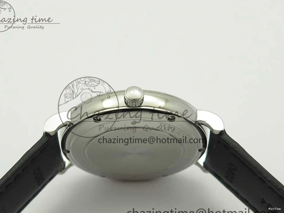 MIROTIME 0217 Portofino Automatic SS FKF 1:1 Best Edition White Dial SS Markers on Black Leather Strap A QuickDry 7138